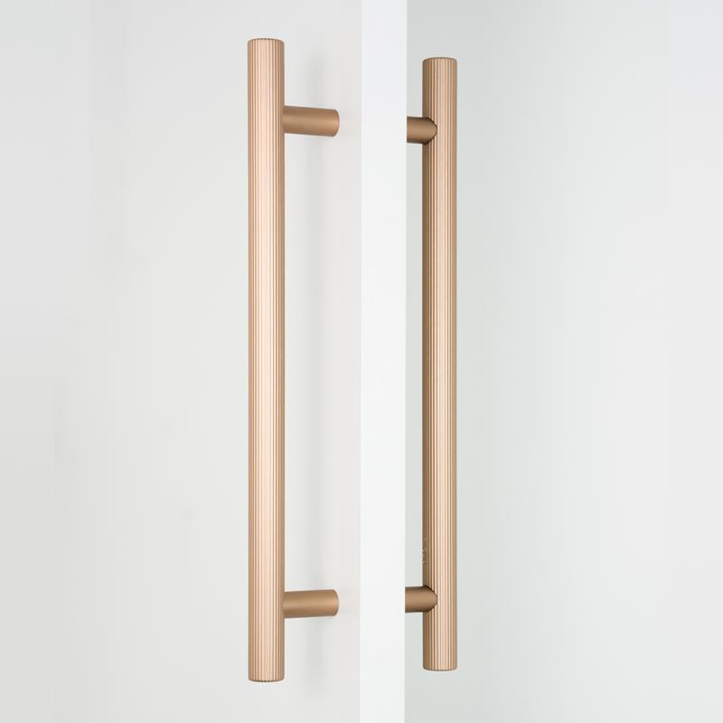 Poignée BOTO BIG V0718 laiton cava brossé 320 mm montage dos-à-dos