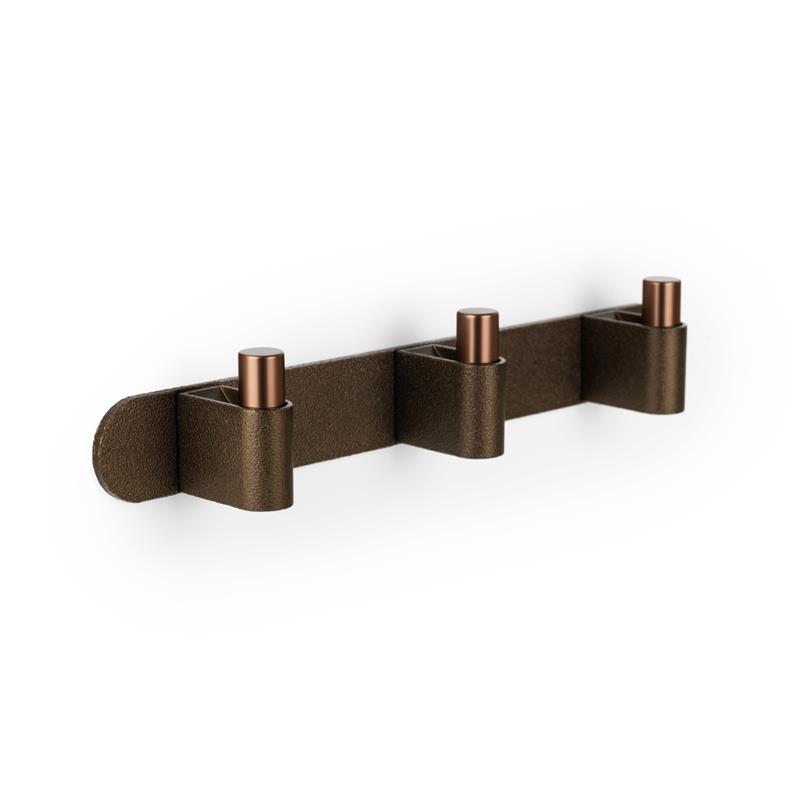 Crochets CASEY RACK V7044 brun métallisé texturé + bronze mat