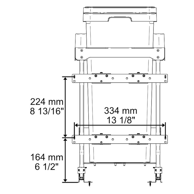 Poubelle Vibo Kombi 2.0 16 po. (400 mm) 47 L 1 bac anthracite