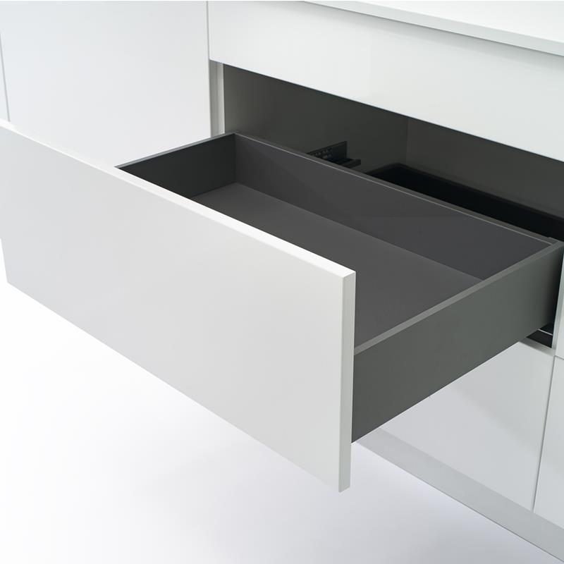 Ensemble de tiroir R13 EVO anthracite H128 LN300 coulisse R478 25 kg soft-close