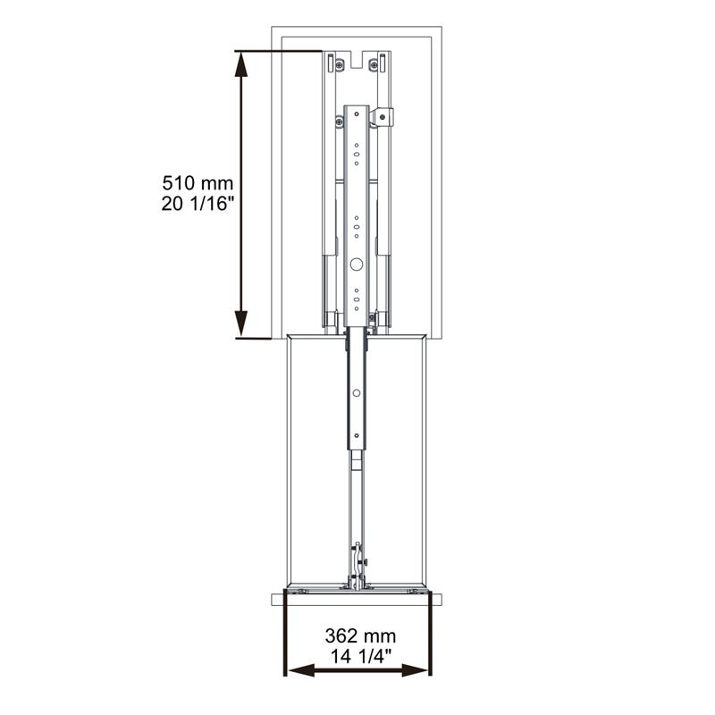 Colonne coulissante Diamond 40 - 5 paniers