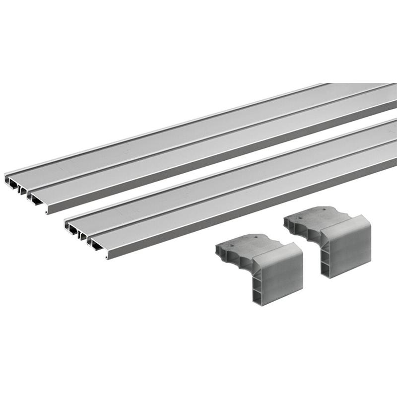 Rail double haut et bas 2500 mm pour système de portes coulissantes SlideLine M