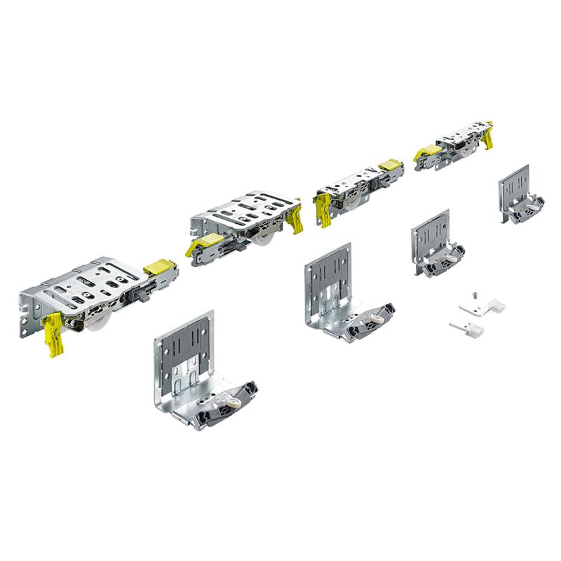 Ensemble de quincaillerie pour système de portes coulissantes TopLine XL 2 portes 60 kg