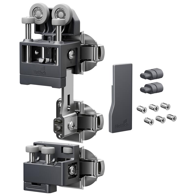 WingLine L kit with bottom guide 25 kg right opening anthracite for comfort unit