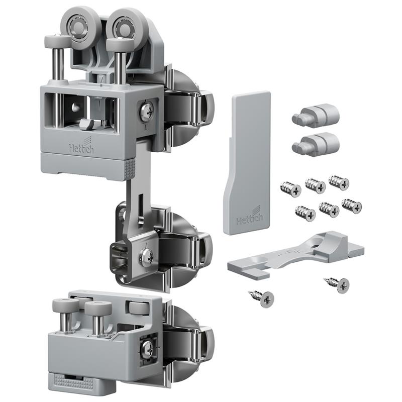 WingLine L heavy duty fittings with self closing 25 kg grey right