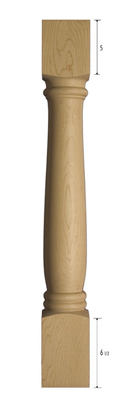 34½ in Maple turning post